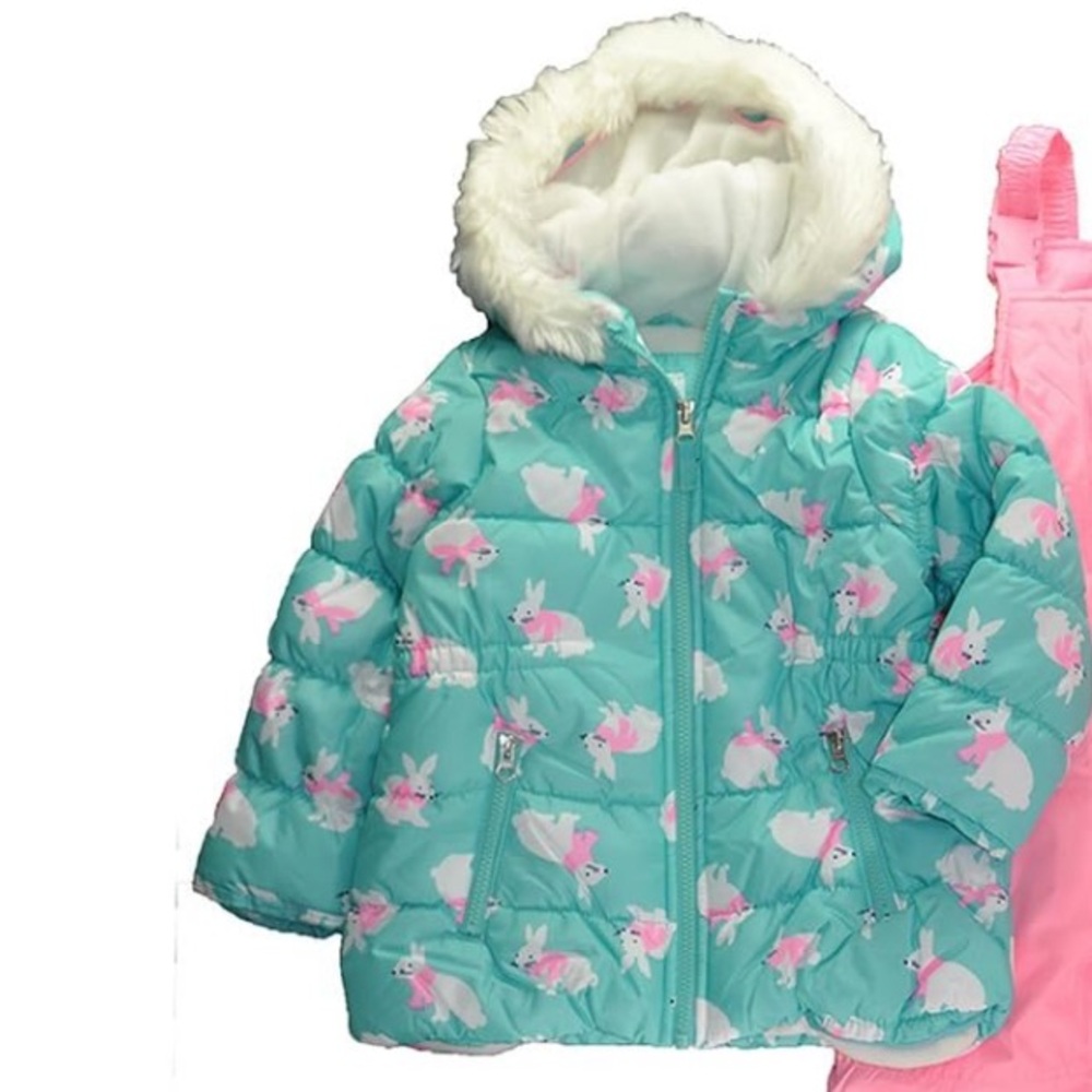 Carters toddler size 6 winter jacket fur hood